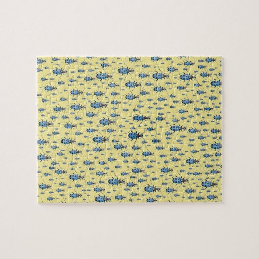 insecten Maart van de Blauwe Gepotten Legpuzzel (Horizontaal)