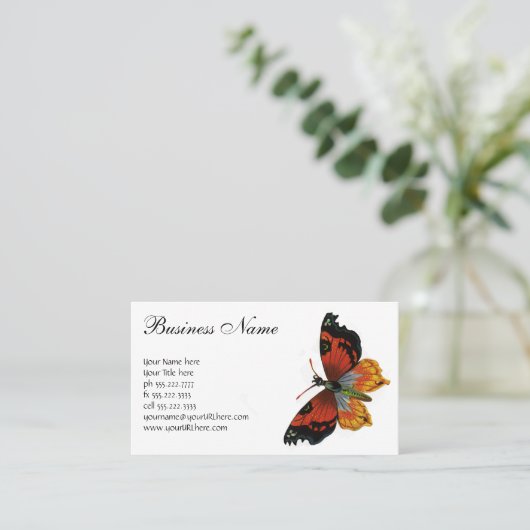  insecten of buiken, mooie vlinder visitekaartje (Staand voorkant)