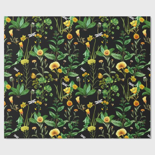 Insecten op Planten van kruiden Cadeaupapier (Vlak)