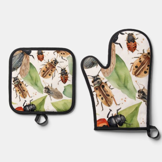 Insecten Ovenwant & Pannenlap Set (Voorkant)