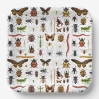 Insecten Papieren Borden, Bugs Feestbenodigdheden