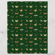  Insecten Scrapbook Paper Forest Green
