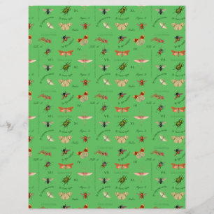 Insecten Scrapbook Papier Sage Groen