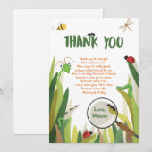 Insecten van creditcard op instapkaart (bedankt) bedankkaart (Voorkant / Achterkant)