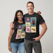 Insecten Vintage Postzegels T-shirt (Unisex)