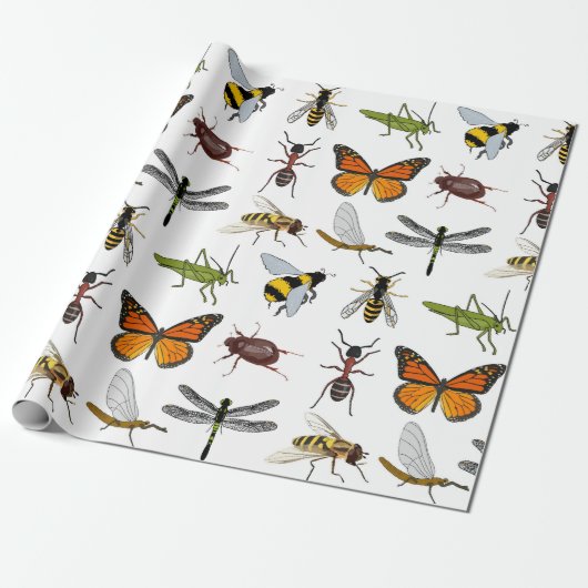 INSECTEN VOOR Wrapping Papier (Uitgerold)