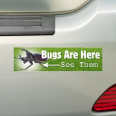 Insecten zijn hier... Rhino Kever Bumpersticker (Op auto)