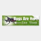 Insecten zijn hier... Rhino Kever Bumpersticker (Voorkant)