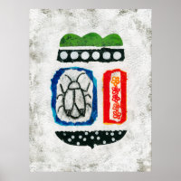 Insecten zijn Schattigee Posters wandkunst - Abstr