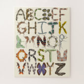 Insectenalfabet - alfabetbeestjes legpuzzel (Verticaal)