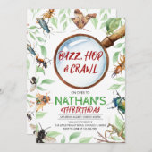 Insectenbeestjes verjaardag kaart (Voorkant / Achterkant)