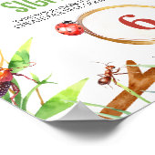 Insectenbeestjes Verjaardagsfeesttafelteken Poster (Hoek)