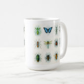 Insectencollectie aquarel schilderijen insect kuns koffiemok (Voorkant rechts)