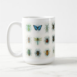 Insectencollectie aquarel schilderijen insect kuns koffiemok