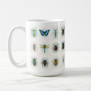 Insectencollectie aquarel schilderijen insect kuns koffiemok