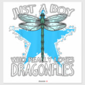 Insectenentomoloog is gewoon een jongen die echt v sticker (Vel)