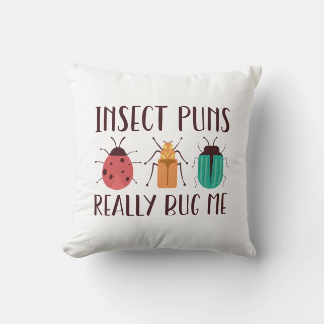 Insectengrapjes irriteren me echt kussen (Voorkant)