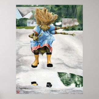 Insectenkind springen spelen Fantasy Art Afbeeldin Poster