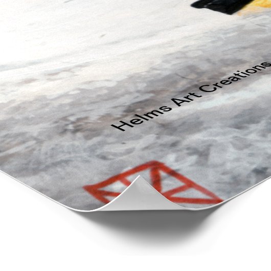 Insectenkind springen spelen Fantasy Art Afbeeldin Poster (Hoek)