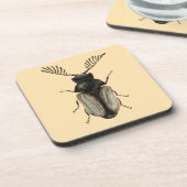 Insectenliefhebber Art: Cool Beetle Bier Onderzetter (Linkerzijde)