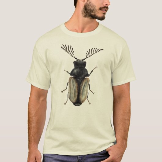 Insectenliefhebber Art: Cool Beetle T-shirt (Voorkant)