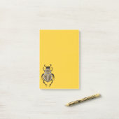 Insectenliefhebber Gele Decoratieve Kever Art Post-it® Notes (Op bureau)