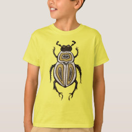 Insectenliefhebber Gele Decoratieve Kever Art T-shirt