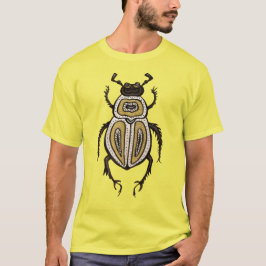 Insectenliefhebber Gele Decoratieve Kever Art T-shirt
