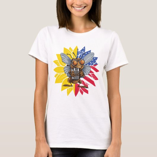Insectenliefhebber Musical Insect Bug Lover T-shirt (Voorkant)