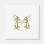 Insectenmot groen Sinaasappel Magneet (Voorkant)