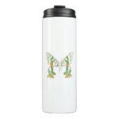 Insectenmot groen Sinaasappel Thermosbeker (Voorkant)