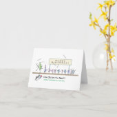 Insectenparade Happy Birthday Kleurplaat Kaart (Gele Bloem)