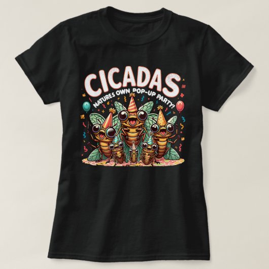 Insectenzwerm Dubbele Brood Jumping Bug Cicada T-shirt (Design voorkant)