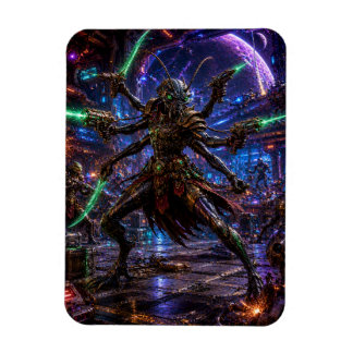 Insectoid Space Pirate — Six-Armed Combatant Magneet