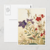Insects and Flowers by Utamaro Briefkaart (Voorkant / Achterkant)