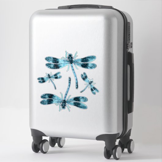 Insects Blue Damsel Dragonflies Etymology Sticker (Koffer)