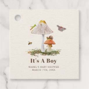 Insects Mushroom Woodland Natuur Baby shower Bedankjes Labels