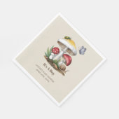 Insects Mushroom Woodland Natuur Baby shower Servet (Hoek)