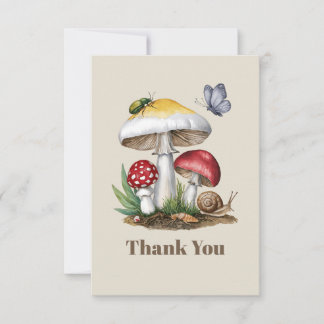 Insects Mushroom Woodland Natuur Bedankkaart