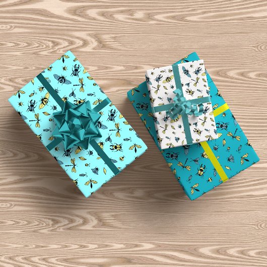 Insects Pattern Trio Inpakpapier Vel