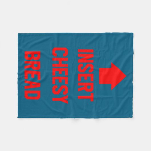 Insert Cheesy Bread Fleece Deken (Voorkant (Horizontaal))