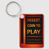 Insert Coin to Play Retro Arcade Keychain | Gamer  (Voorkant)
