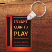Insert Coin to Play Retro Arcade Keychain | Gamer  (Achterkant)