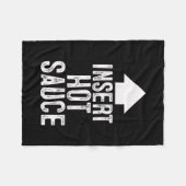 Insert Hot Sauce Halloween Pointing Arrow To Mouth Fleece Deken (Voorkant (Horizontaal))