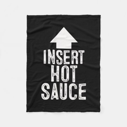 Insert Hot Sauce Halloween Pointing Arrow To Mouth Fleece Deken (Voorkant)