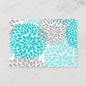 Insert kaart voor baby vrijgezellenfeest turquoise (Achterkant)