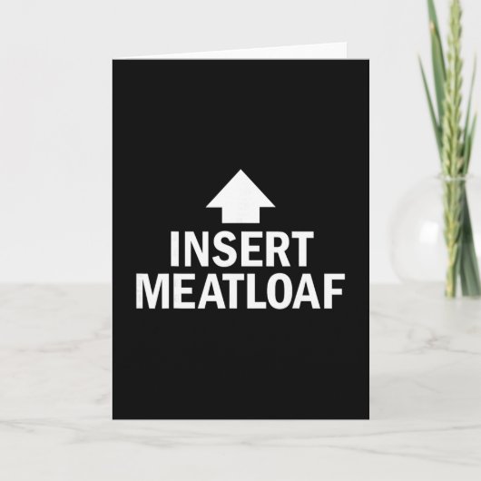 Insert Meatloaf Funny Thanksgiving Pointing Arrow  Kaart (Voorkant)