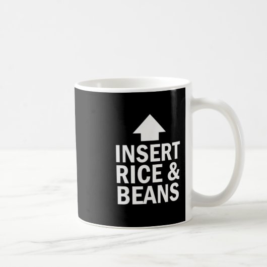 Insert Rice And Beans Thanksgiving Pointing Arrow  Koffiemok (Rechts)