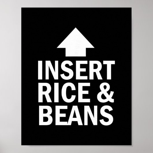 Insert Rice And Beans Thanksgiving Pointing Arrow Poster (Voorkant)