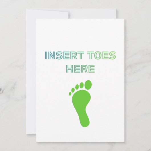 Insert Toes Here Bedankkaart (Voorkant)